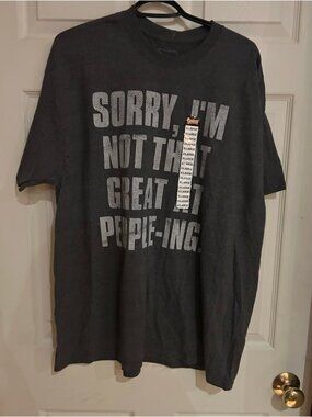 NWT Spencer's Unisex Charcoal Short-Sleeve Graphic Tee Size XL